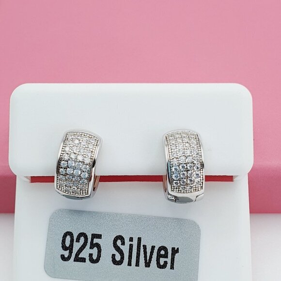 "925 Sterling Silver Cubic Zirconia Earrings, U19254662 - Picture 6 of 8